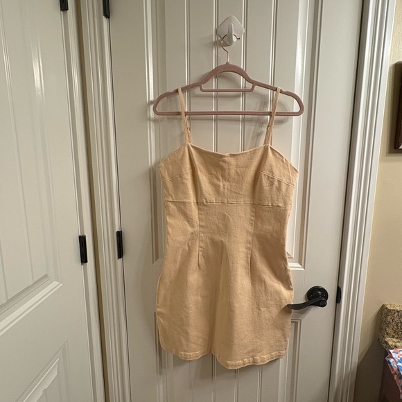 Avec Les Filles NWT Square Neck BodyCon 98% Cotton Mini Dress Size 14 Stretch - Picture 3 of 11